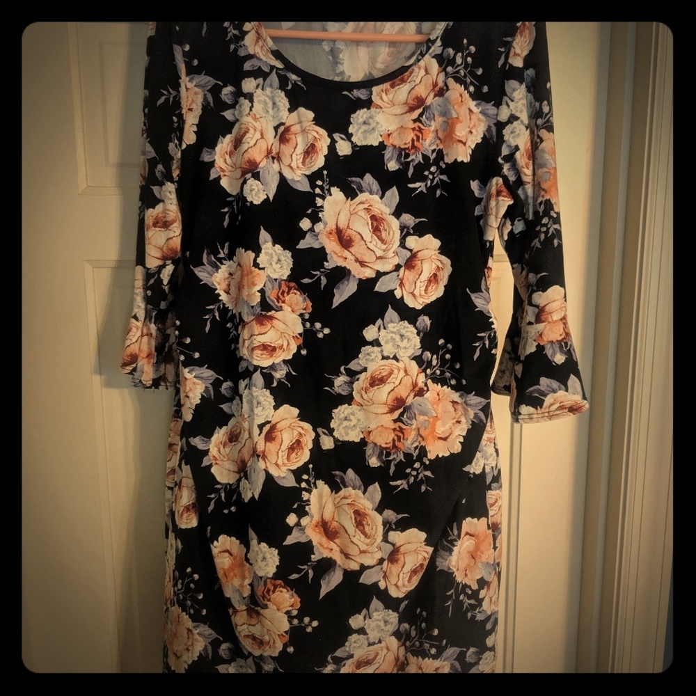 Floral maternity dress, pinkblush